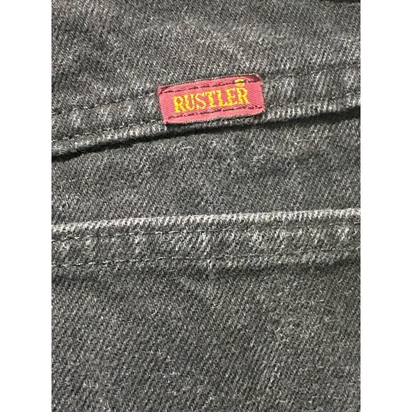 Rustler Men’s Black Denim Jeans 32x30 Straight Leg Cotton Casual Pants - Picture 3 of 11